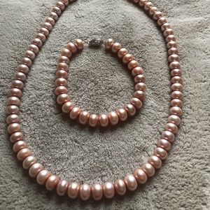 Real pearl jewelry set